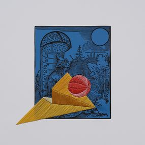 Gemälde, Untitled. Unique embroidery artwork from the Durero series, Ana Seggiaro