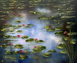 Gemälde, Water Lilies, Tanja Frost