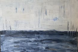 Painting, Dans le silence bleu, Christine Barth Mroz
