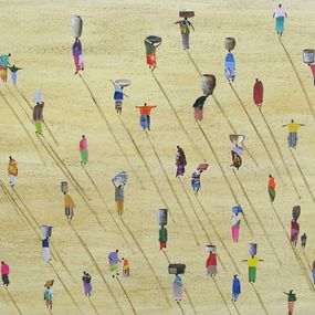 Peinture, Market in Sénégal, Marcos Zrihen