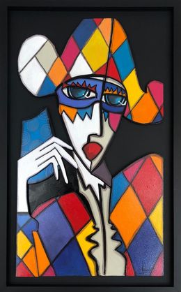 Peinture, L'arlequin bleu, Martine Fauve Dechavanne