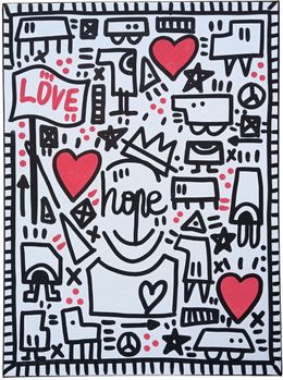 Painting, Drapeau Love de Mr.Hope, MrHope