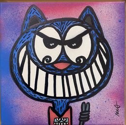Gemälde, Vive les fleurs et les chats bleus, Seb Paul Michel