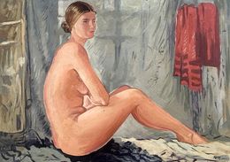 Painting, Naked girl - (based on Yuri Pimenov), Viktor Konotopsky