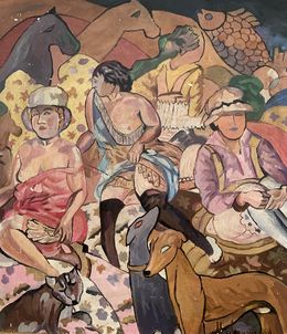 Peinture, Picnic - (based on Mikhail Larionov), Viktor Konotopsky
