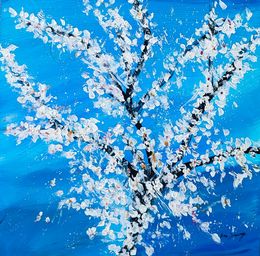 Painting, Les fleurs blanches, Âme Sauvage