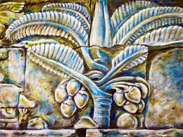 Painting, Flora of Borobudur temple., AreiRa