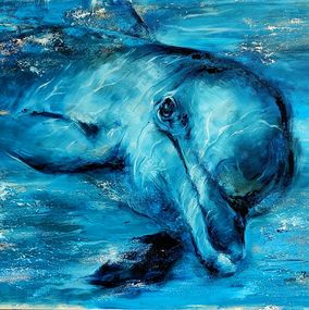 Gemälde, Dolphin, Eleonora Taranova