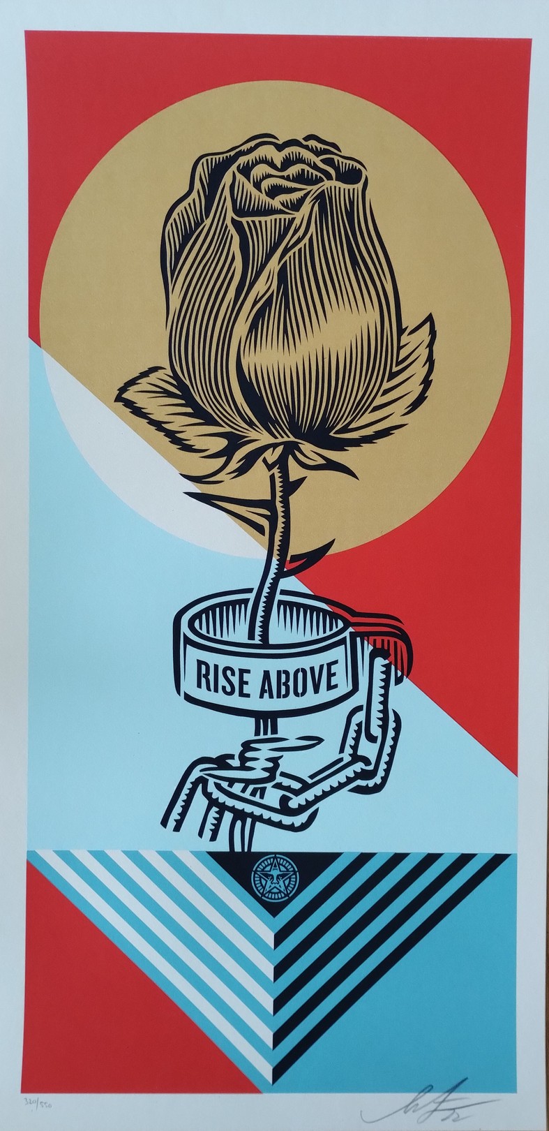 Shepard Fairey (Obey), Rise Above Rose Geometric Shepard Fairey (Obey), Rise Above Rose Geometric