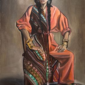 Gemälde, South American Muse in Coral and Earthtones, Victo