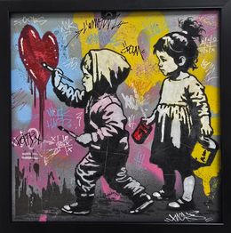 Gemälde, Rouge Innocent - Innocence Urbaine, Nacks