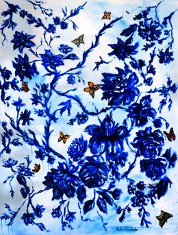 Peinture, The Blue Garden, Ruslana Levandovska