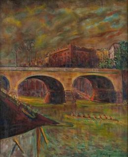 Peinture, Cityscape, Sirio Pellegrini
