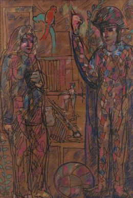 Peinture, Harlequin, Sirio Pellegrini