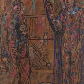 Gemälde, Harlequin, Sirio Pellegrini
