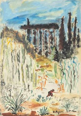 Dessin, Landscape, Sirio Pellegrini