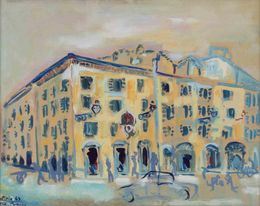 Peinture, View of via di Panico, Rome, Sirio Pellegrini