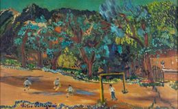 Peinture, Football Match, Sirio Pellegrini