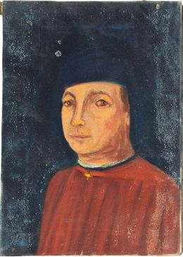 Painting, Self Portrait After Antonello da Messina, Sirio Pellegrini