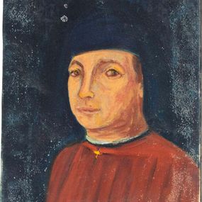 Gemälde, Self Portrait After Antonello da Messina, Sirio Pellegrini
