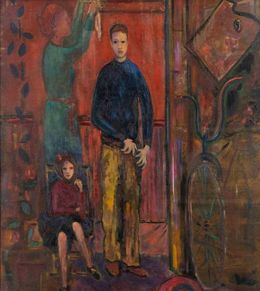Gemälde, The Family, Sirio Pellegrini