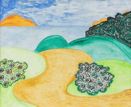 Peinture, The Sea and the Pine Forest, Romualdo Battaglia
