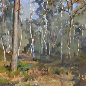 Painting, Les bouleaux, Christophe Thiry