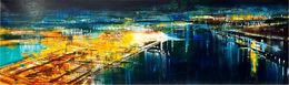 Painting, Nocturne d'un port industriel, Bianca Prettau