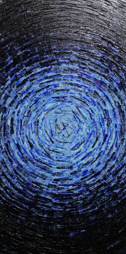 Gemälde, Éclat fragmenté bleu, Jonathan Pradillon