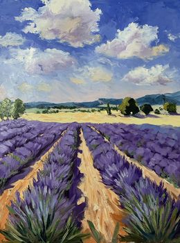 Gemälde, Tuscan Lavender Fields, Schagen Vita