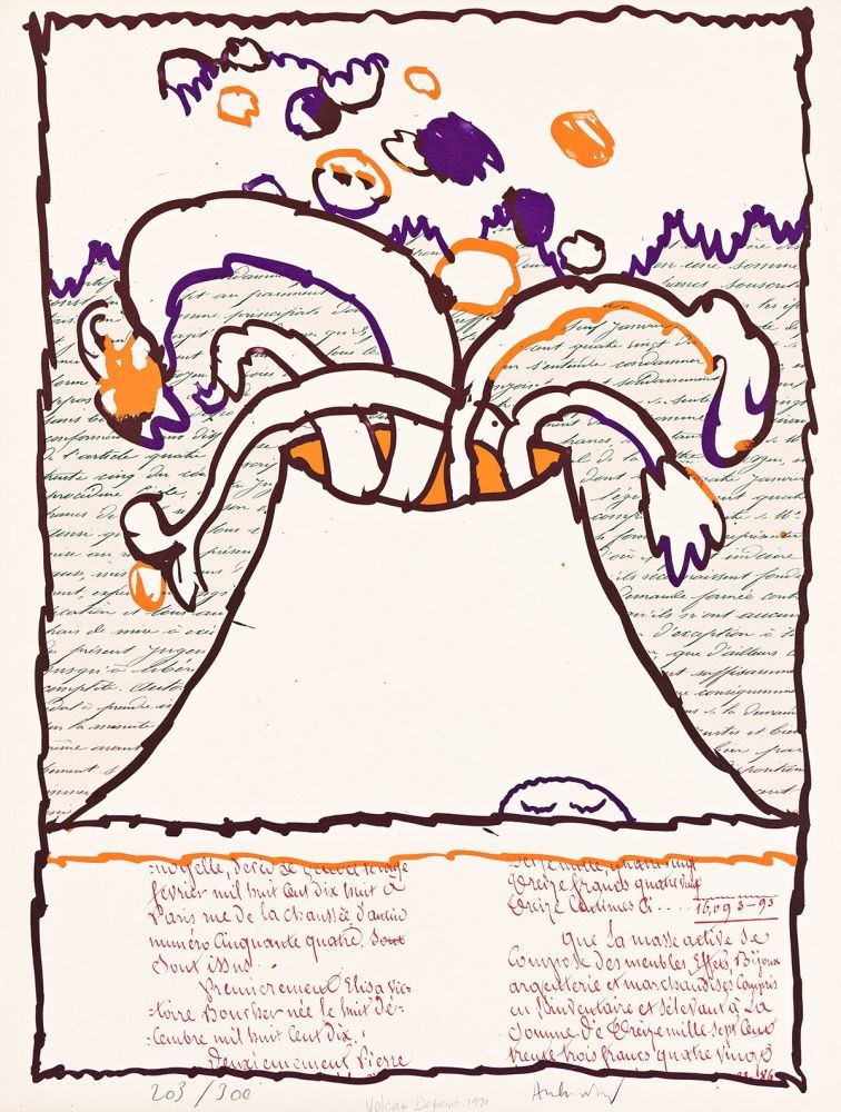 Pierre Alechinsky, Volcan depint Pierre Alechinsky, Volcan depint