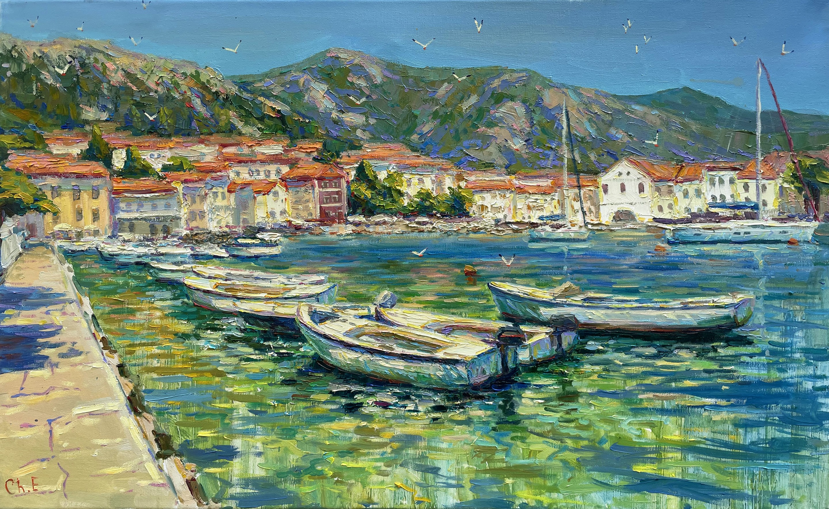 Evgeny Chernyakovsky, Jetty by the sea Evgeny Chernyakovsky, Jetty by the sea