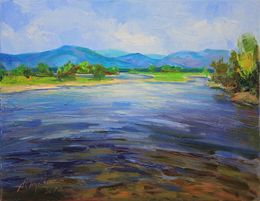 Peinture, At the river, Alisa Onipchenko-Cherniakovska