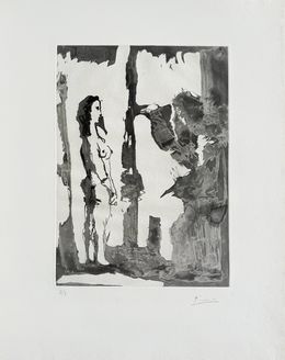 Drucke, Peintre et modèle aux cheveux longs, Pablo Picasso
