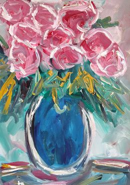 Peinture, Rose's embrace, Natalya Mougenot