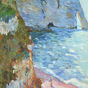 Painting, Etretat - Normandie, Patrick Marie