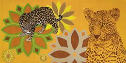Gemälde, Grande composition au Léopard et Jaguar, Mosko