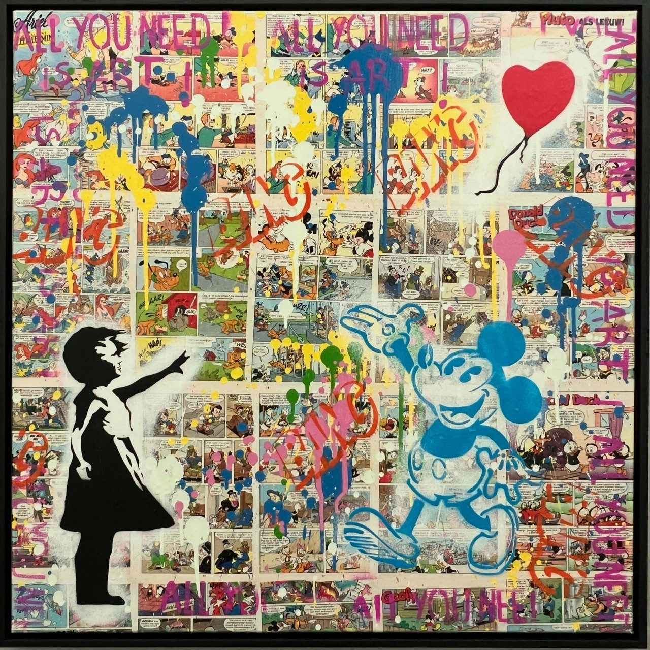 Koen Betjes, Girl with Balloon x POP x Mickey Mouse Koen Betjes, Girl with Balloon x POP x Mickey Mouse