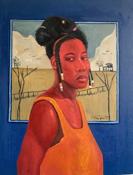 Gemälde, Portrait of A Red Woman, Aba Linus