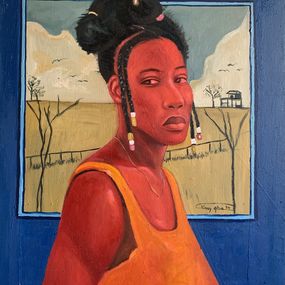 Painting, Portrait of A Red Woman, Aba Linus