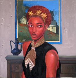 Gemälde, Portrait of Abigael - 21st Century. Contemporary, Figurative, Modern Portrait, Aba Linus