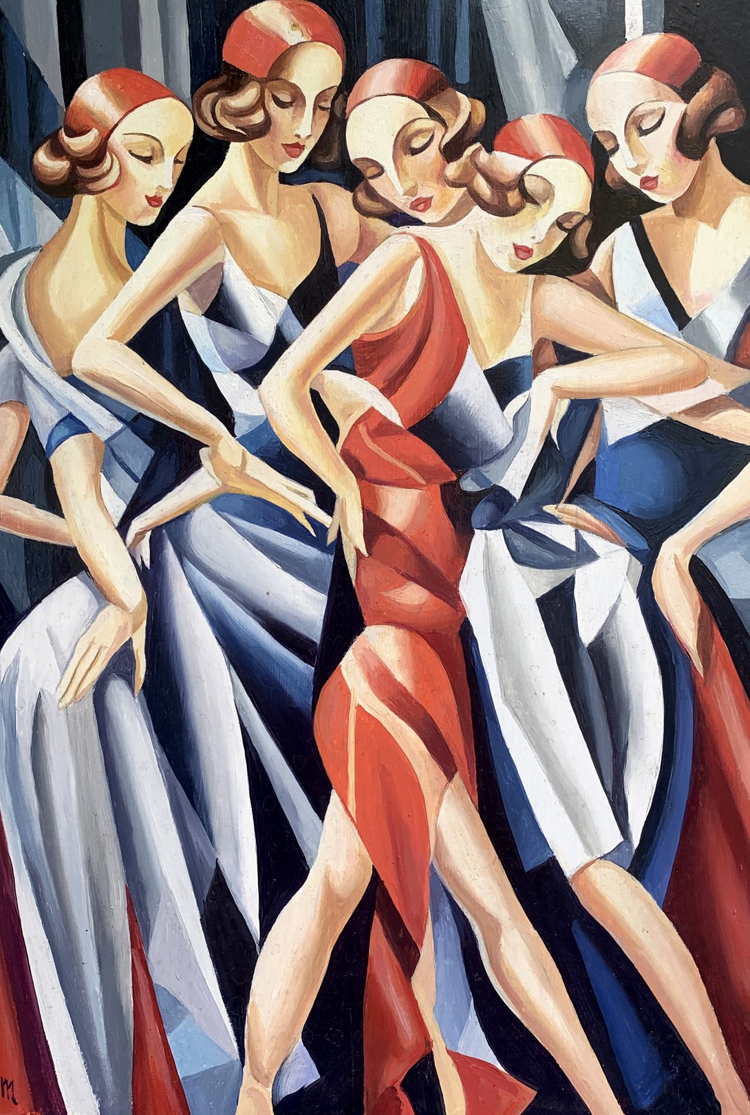 Viktor Konotopsky, Slender girls - (based on paintings by Franz Metzinger) Viktor Konotopsky, Slender girls - (based on paintings by Franz Metzinger)