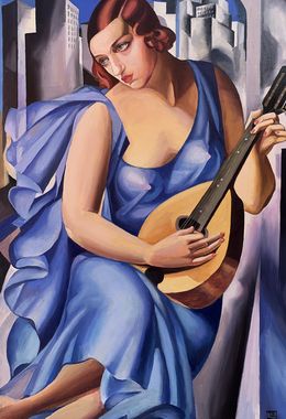 Painting, Musician - (based on paintings by Tamara Lempicka), Viktor Konotopsky