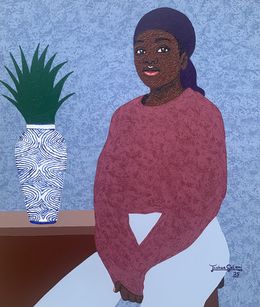 Peinture, Anyways Life is Great - 21st Century, Contemporary, Figurative, Floral, Modern, Joshua Salami
