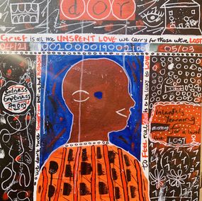 Gemälde, Dor (Grief) - 21st Century, Contemporary, Abstract, Pop Culture, Pain, Healing, Olumide Ajayi