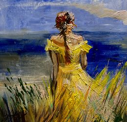 Peinture, Beauty in a Yellow Dress, Vahe Bagumyan