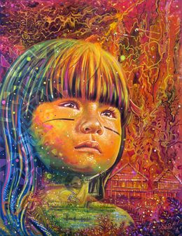 Peinture, Raoni, Sylvaine Merlet