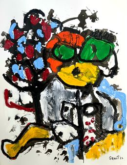 Peinture, Hiroto et l'Arbre aux Fruits rouges, Diane Grant