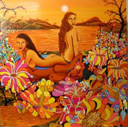 Peinture, Coucher de Soleil, Henri Ichiza