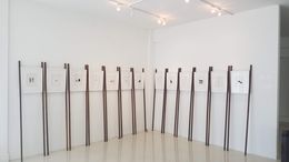 Sculpture, 12 Imprints. From the I Am Yourself series, Art wall sculpture installation, Casey Waterman